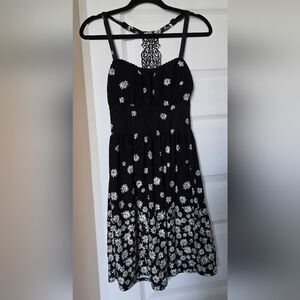 No Boundaries Black Floral Juniors Dress XS